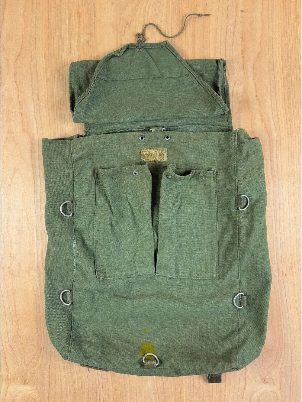 Vintage 60s Kumfort Boys Pack Byer Mfg Orono Maine canvas backpack
